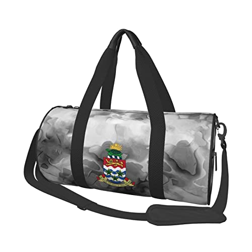 Cayman Islands The Official Emblem Convertible Garment Bag with Shoulder Strap, Carry on Garment Duffel Bag for Men Women - Rolling Foldable for Travel Luggage Bags (Black)