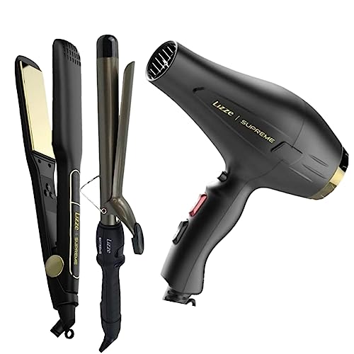 Secador Supreme Lizze 2600w 220v + Prancha Supreme Lizze 255º/485fº 220v + Modelador Extreme Lizze