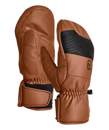 Moufles Ortovox Full Leather M gant de ski en cuir marron Bristle XL