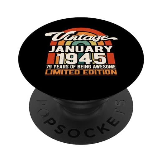 79 años de ser impresionante Vintage enero 1945 79 cumpleaños PopSockets PopGrip Intercambiable