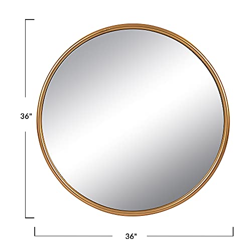 Creative Co-Op Round Metal Wall, Gold Finish Mirror #TOP29
