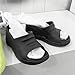 GSLMOLN Slippers for Women Sandals Non Slip Quick Drying Thick Sole 8CM Peep Toe Spa Beach Indoor&Outdoor Casual Fashion Black Size 3.5