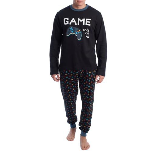 Kisses&Love Pijama Hombre Algodón de Manga Larga KLP4