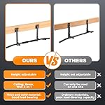 Joist Mounted Pull Up Bar, 3 in 1 Chin Up Bar Ceiling Mount Adjustable Height, 42" Wide Bar for Home Gym Cross Training Strength Building, Up to 350LBS - Image 3