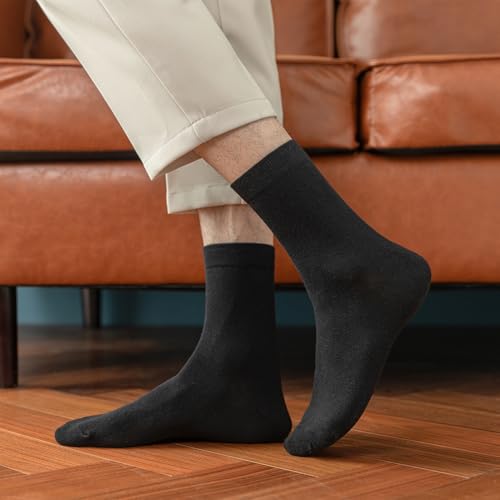 10 Pairs Men Socks Cotton Black White Business Socks Soft Breathable Autumn Spring for Male Size 6-9.54