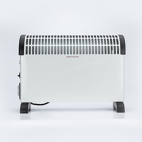 STATUS Convector Heater - 2000w - White - 3 Heat Settings - with Adjustable Thermostat - with Timer [CONH-2000WT1PKB]