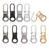 SWYZOR Cursori per Cerniere Lampo,10 Pcs Cursore per Cerniera Lampo,Tirazip di Ricambio Staccabili per Giacche, Jeans, Valigie, Pantaloni, Bagagli