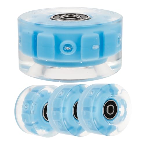 HONMEET Skates Accessories 4pcs Rolling Skates Flashing Wheels Skating Glowing Wheel