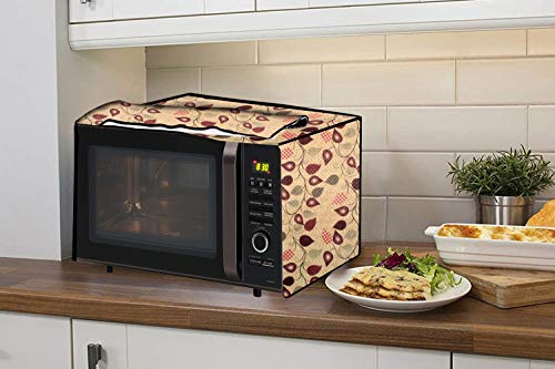 Image of Stylista Microwave Oven Cover for Panasonic 20 L Grill NN-GT221WF Petals Pattern Yellow