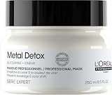L'Oréal Professionnel, Mascarilla Metal Detox Protectora e Hidratante, Anti-Rotura, Fortalece el Cabello, Detiene la Rotura, Fórmula Nutritiva Enriquecida con Glicoamina, Todo tipo de cabello, 250 ml
