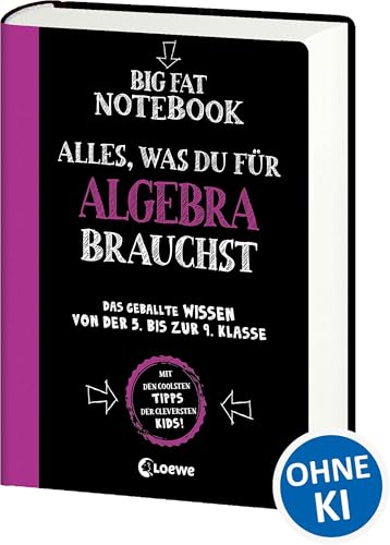Big Fat Notebook - Alles, was du für Algebra brauchst: Das geballte Wissen von der 5. bis zur 9. Klasse für bessere Noten - Ein Übungsbuch und Nachschlagewerk, das Spaß macht!