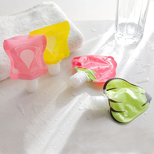 FRCOLOR 7 peças para mini recipientes de corpo com bolsas, tubos de forma, tubo espremível, vazio, r