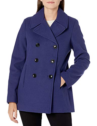 Calvin Klein Womens Double Breasted Faux Wool Peacoat, 83C, 10