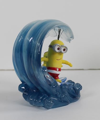 Image of Penn-Plax Minions Officially Licensed Aquarium Ornament - Kevin & Stuart Surfing - Safe for Freshwater and Saltwater Fish Tanks - Small