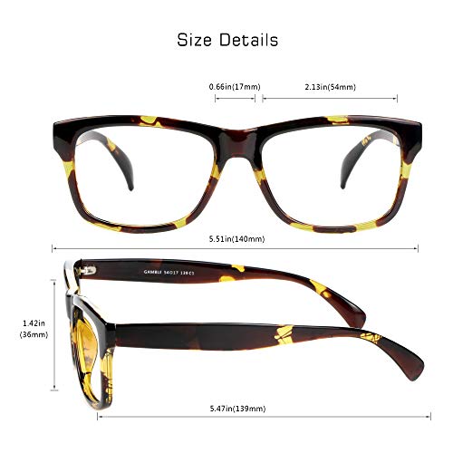 Image of VisionGlobal Blue Light Blocking Glasses for Women Men, Computer Reading, TV Glasses, Stylish Oval /Square Frame
