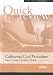 Sum and Substance Quick Review on California Civil Procedure (Quick Reviews)
