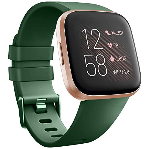 Pulseras Fit Wanme Compatible con Fitbit Versa 2 Correa Silicona Suave Ajustable Deportivo Pulsera de Reemplazo Compatible para Fitbit...