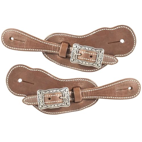 Billy Royal Oiled Herman Oak Leather Spur Straps - Ladies | Looks Great on Horse Riding Boots | USA Made by Amish Craftsman | Adjusts from 8
