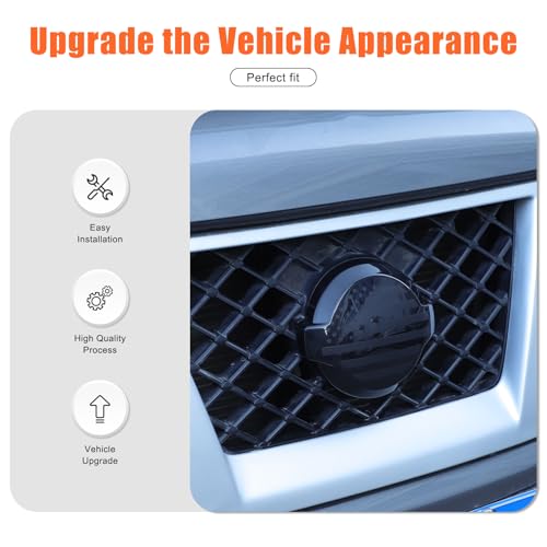 Image of Daeiclru Front Grill Rear Tailgate Emblem Cover Trim Compatible with Nissan Frontier 2009-2017, Front Rear Logo Overlay Decorative Protection Cover Accessories 2PCS (American Flag Pattern)