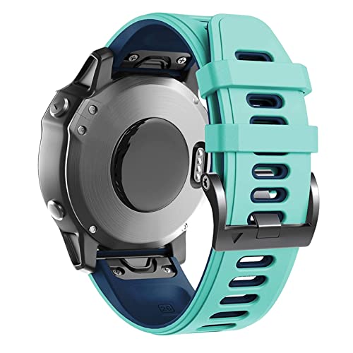 Bracelet Fenix 6X silicone bleu sarcelle idéal pour le trail et le quotidien