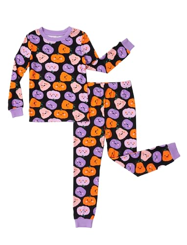 Image of PATPAT Toddler & Kids Pajama Sets with Bamboo Viscose, Snug Fit Pjs for Girls, All-Season Comfort Sleepwear, Ages 2-12 Years
