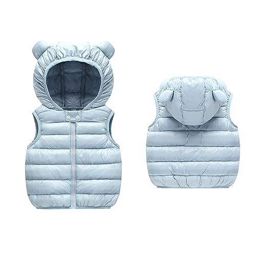 Puffer Vest for Baby Toddler Boys Light Sleeveless Jacket Kids Girls Bear Ears Hoods Winter Windproof Waistcoat Outerwear2