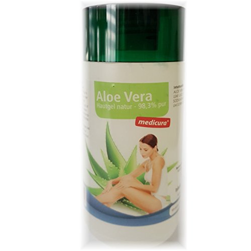 Preisvergleich Produktbild 3 x Aloe Vera Hautgel natur 98,3% pur, 3 x 200ml, 3 tlg. Sparset