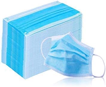 Fitwell Disposable 3 Ply Surgical, Air Pollution Mask (Blue) - Pack of 100 Nos