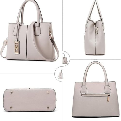 Image of Women's PU Leather Handbag Stylish Tote Shoulder Bag with Crossbody Strap Elegant Spacious Purse for Work & Everyday Use