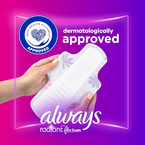 Always NO MODEL Radiant Feminine Pads For Women, Size 1 Regular Absorbency thumb #3