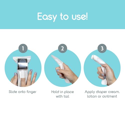 Baby Brezza Finger Shields - Mess Free Diaper Rash Cream Applicator – Keeps Fingers & Nails 100% Clean – No More Cleaning Butt Paste Spatula. Perfect for Travel, Newborn + Baby Shower Gifts, 40CT - Thumbnail 5