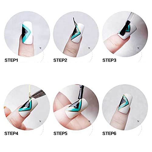 Nagel Aufkleber, 50pcs Laser Nail Art Aufkleber Decals Selbst-adhesive Nail Sticker Decals Laser Streifen Nagel… – Bild 7