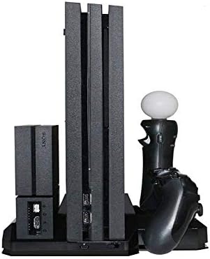 Tobo Multifunction Console Vertical Stand with Cooling Fan and Charging Dock PS VR Stand PS Move Charger for PS4 Fat PS4 Slim PS4 Pro TD-377GA