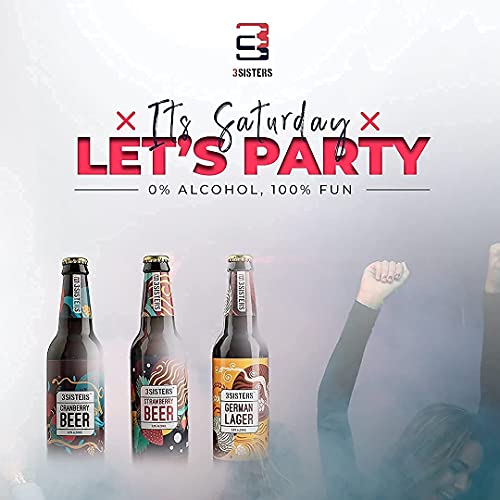 Image of 3Sisters Non Alcoholic Beer - Cranberry Flavor - (Pack of 6 Bottles x 330ml each)