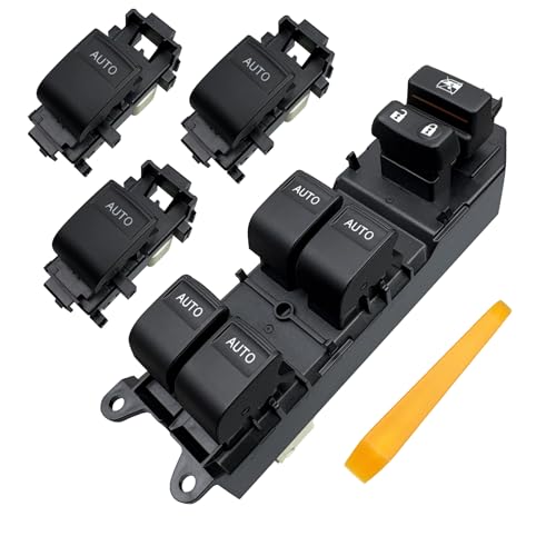 4PCS Driver &amp; Passenger Window Switch Set Ice Blue Backlight &amp; Auto Up/Down