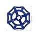 NUOBESTY Replacement Valve Handwheel for Hose Bib Faucet Cast Steel Metal Valve Handle Navy Blue 6x6 with 58mm Outer Diameter 2pcs for Plumbing Tools