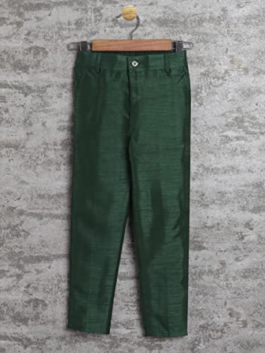 Image of AHHAAAA Kids Ethnic Silk Blend Waistcoat, and Kurta Pyjama Set for Boys 488