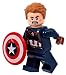 LEGO Marvel Super Heroes Minifigure - Captain American Wavy Hair Civil War Version