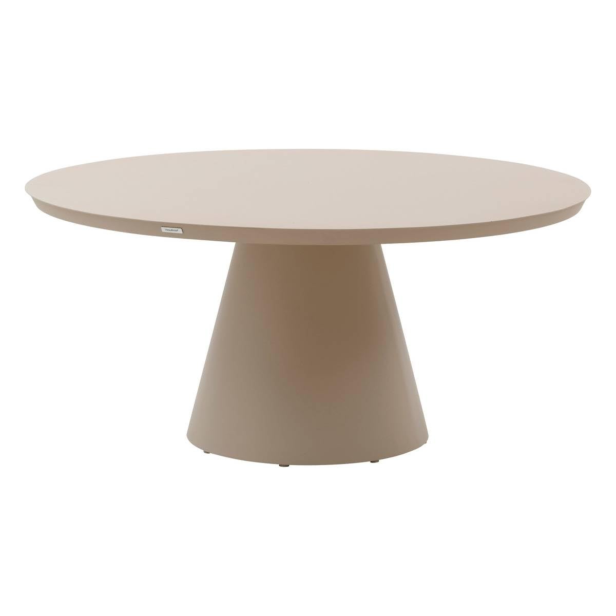 Hespéride - Mesa Redonda de jardín Yconia de Arcilla - 8 plazas - Aluminio con Revestimiento epoxi antioxidante - Mobiliario de Exterior para terraza, balcón y Patio | Antioxidación. Para Jardín, Terraza, Balcón.