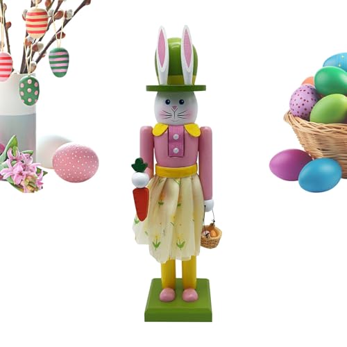 Casse-noix de lapin de Pâques en bois figurine Rivet Condurator de 30,5 cm - 7
