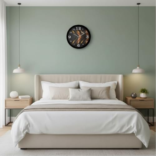 Image of Devansh Crafts Clock Decorative Designer and Stylish Glass Analog Wall Clock Suitalbe for Living Room Hall Bedroom, Office (Modern Chevron Pattern)