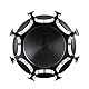 APEBAZY Motorrad Tankdeckel CNC Crown Ölkappen für Sportster XL1200 883 48 Softail Dyna FXD FLST Road King1996-2021 Schwarz-Silber