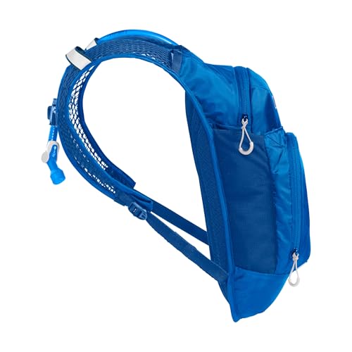 Image of CamelBak Mini M.U.L.E. Kids Hydration Backpack, Lightweight Trail and Bike Pack with 50oz Reservoir, Blue