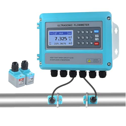 超音波流量計 非破壊計測 デジタル 高精度 電磁流量計 クランプ式 液体水流量計 壁掛け 超音波水道メーター 大型センサー搭載 防爆 多チャンネル 瞬時/累積流量表示 水・油・海水・廃水などの液体の流量測定 産業用流量管理 DN15-100mm