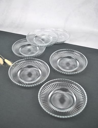 18 Parça Cam Çay Seti Takımı - Pasta Tabağı - Çay Bardağı ve Çay Tabağı Modern Kahvaltı Takımı Seti - Görsel 4