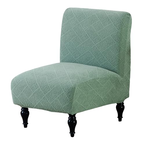 Armless Accent Chair Cover, Stretch Jacquard Chair Slipcover Soft Slipper Chair Covers Furniture Protector Covers for Living Dining Room Hotel Reception Chair