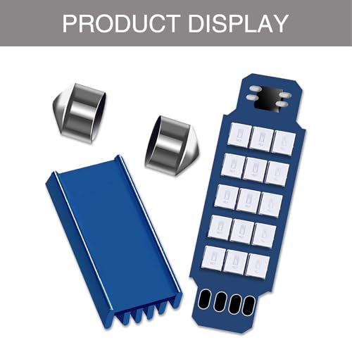 UGSHY 2 LEDs para auto 42mm 6000K 1200LM azul miniatura 6