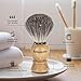 Shaving Brush Kit For Men, 4 In 1 Shaving Brushes Set Includes Badger Hair Shaving Brush, Wood Bowl, Shaving Cream and Stainless Steel Shaving Holder