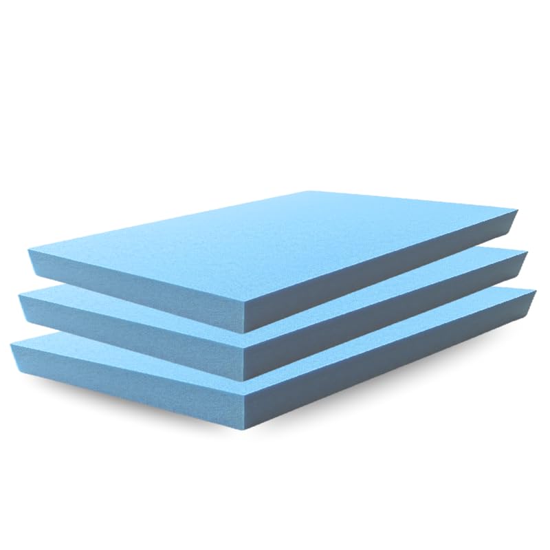 High Density Blue Upholstery Foam for Chair Pads Sofa Bed Mattress Topper Foam Cut to Size Replacement Sofa Seat Cushion, For Outdoor Cushion Seat Pads & foam padding (Blue, 10cm thick, 65 x 86 cm) โ image 1