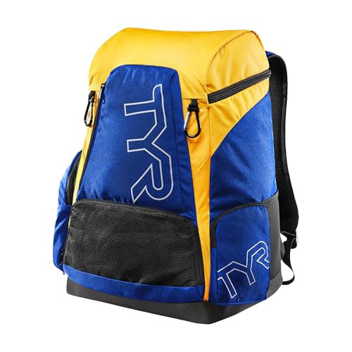 Alliance Backpack TYR Wet/Dry Athletic Gym and Pool Bag for Men and Women - Separate Wet/Dry Compartments, 45L Capacity, Ergonomic, Water-Resistant - Available in Team Colors